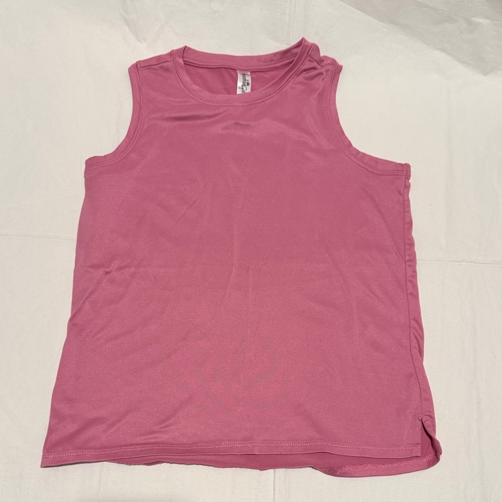 Sleeveless Pink Girls Athletic Top